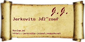 Jerkovits József névjegykártya